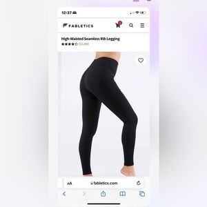 Fabletics Ribbed black leggings